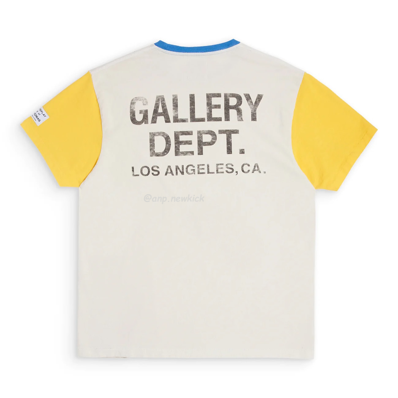 Gallery Dept X La Rams Color Block Tee Rams Co Branded Old Print Contrast Short Sleeve T Shirt (3) - newkick.cc